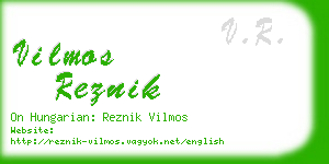 vilmos reznik business card